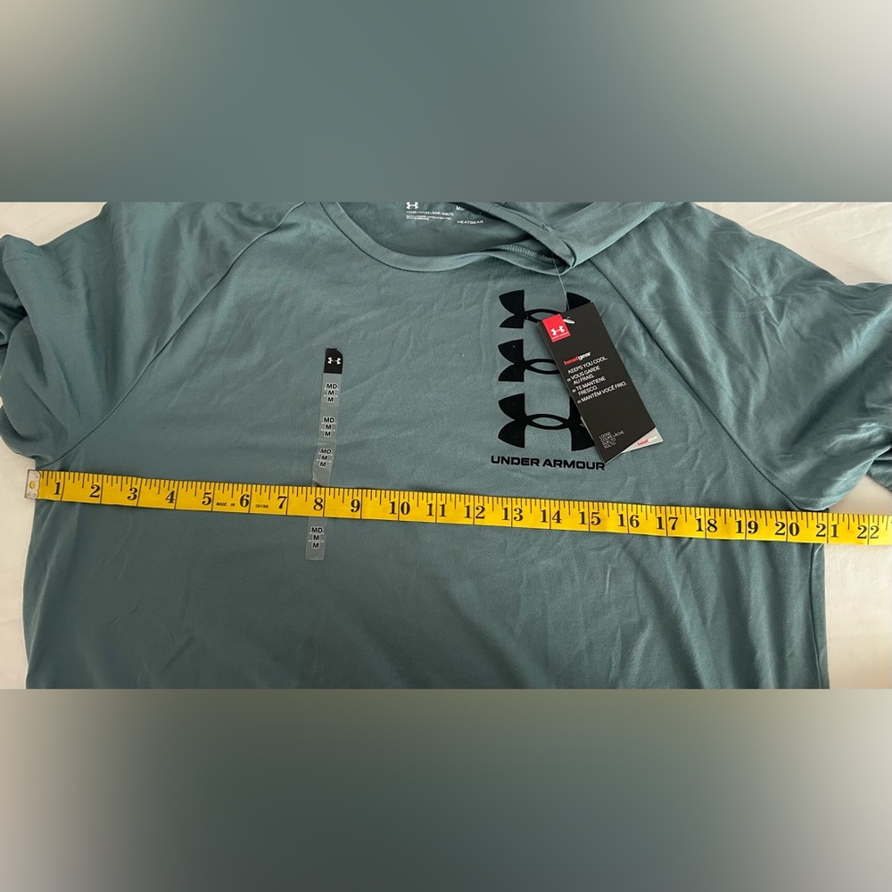 Under Armour Men's Teal T-Shirt - Picture 2 of 5